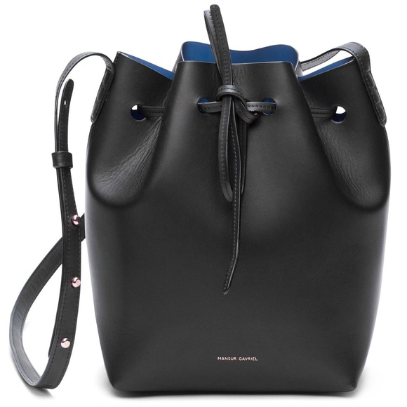 Mansur Gavriel Handbags - NWT Mansur Gavriel Mini Bucket Bag - Black/Royal